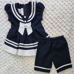 Bonnie Baby Baby Girl Nautical Sailor Outfit